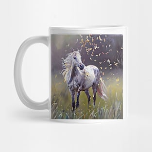 horse and leaves Mug